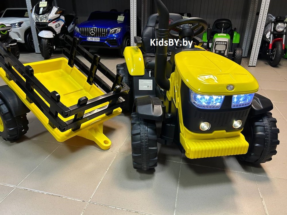 Детский электромобиль RiverToys O555OO (жёлтый) - фото2