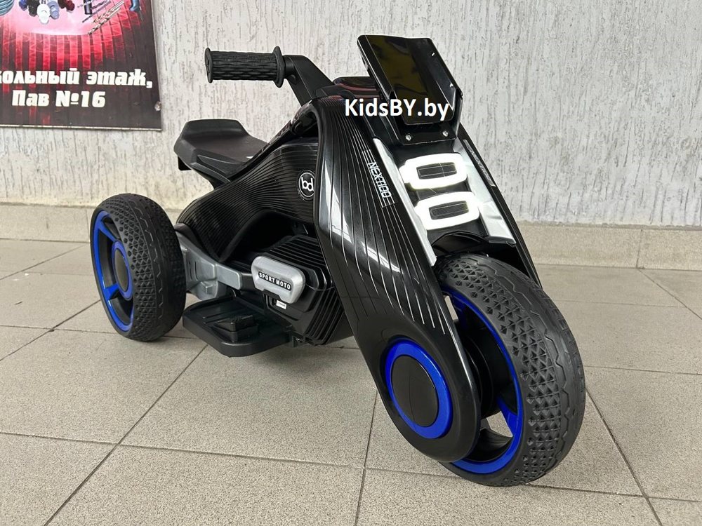 Детский электротрицикл RiverToys K333PX (черный) - фото3