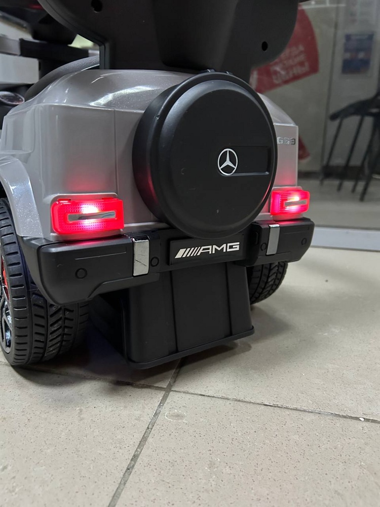 Детский толокар River Toys Mercedes-Benz G63 Z001ZZ-B (серый бриллиант) 2 в 1 трансформируется в качалку, звук и свет от аккумулятора - фото5