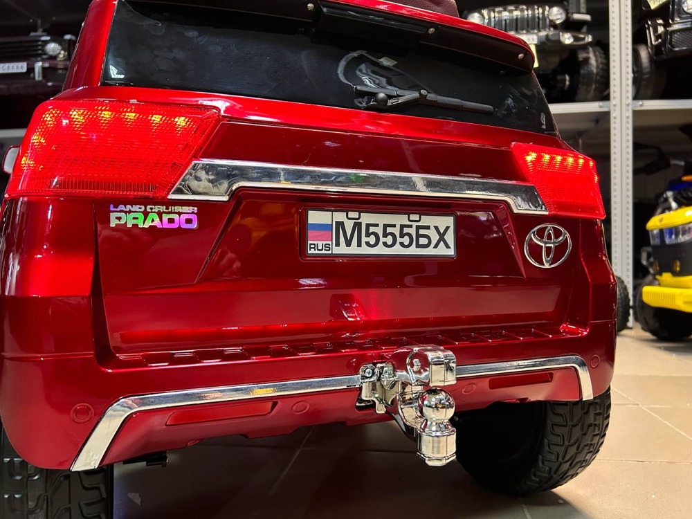 Детский электромобиль RiverToys М555БХ (красный глянец) Toyota Лицензия, Полный привод - фото4