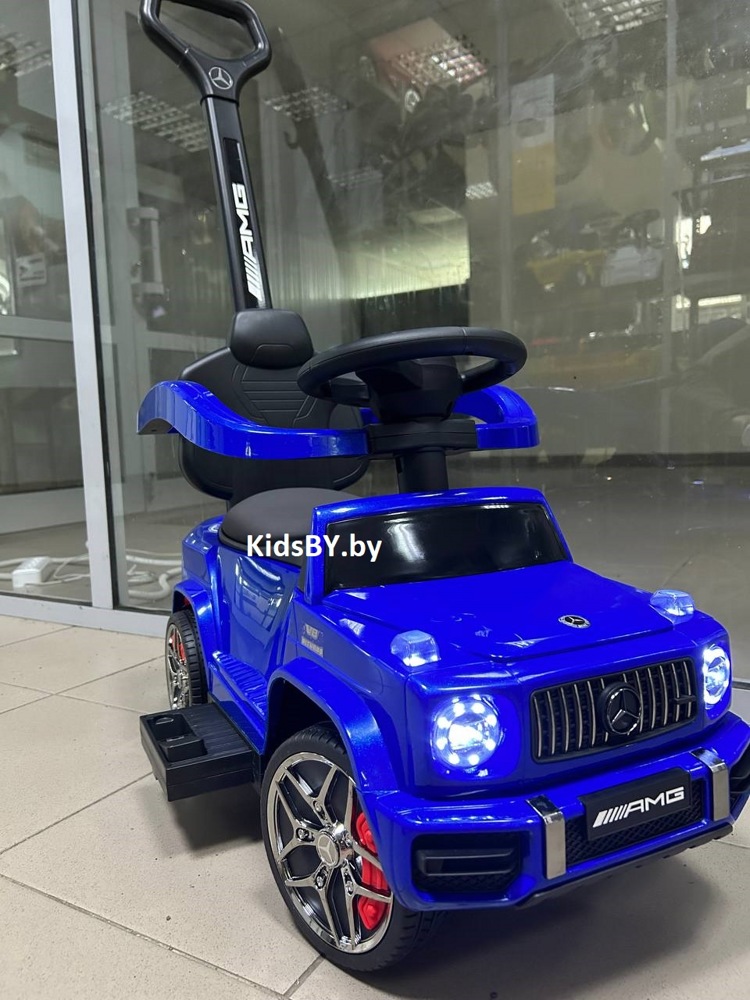 Детский толокар RiverToys Mercedes-Benz GL63 Z001ZZ-A (синий бриллиант) 3 в 1 электромобиль, трансформируется в качалку, пульт д/у