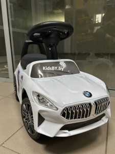 Детский толокар RiverToys L001LL-B (белый) BMW - фото