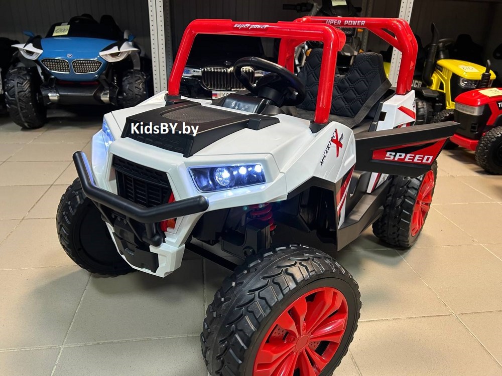 Детский электромобиль RiverToys F888FF (красный) Функция качалки - фото2