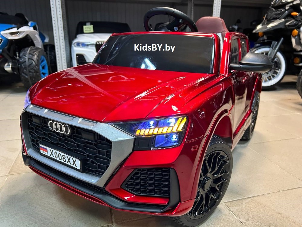 Детский электромобиль RiverToys X008XX (красный глянец) Audi - фото2