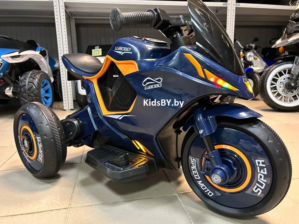 Детский электромотоцикл RiverToys G004GG (синий)