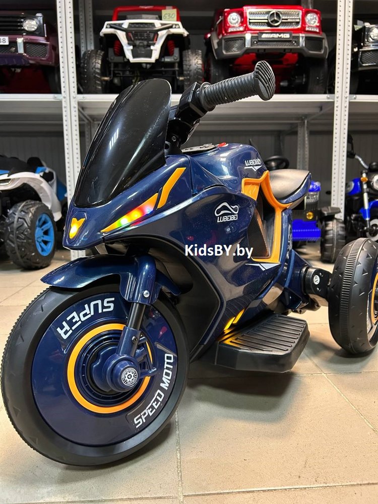 Детский электромотоцикл RiverToys G004GG (синий) - фото2