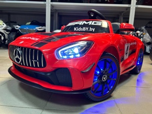 Детский электромобиль RiverToys Mercedes-Benz GT4 A007AA (красный) Лицензия - фото