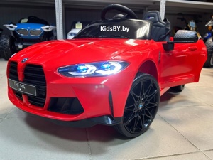 Детский электромобиль RiverToys BMW M4 A004AA (красный) Лицензионная - фото