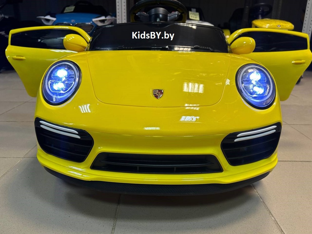 Детский электромобиль RiverToys F333FF (желтый глянец) Porsche - фото2