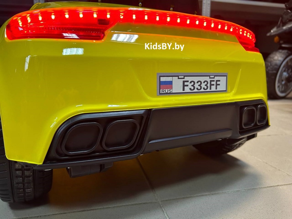 Детский электромобиль RiverToys F333FF (желтый глянец) Porsche - фото5
