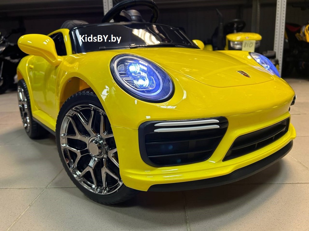 Детский электромобиль RiverToys F333FF (желтый глянец) Porsche - фото6