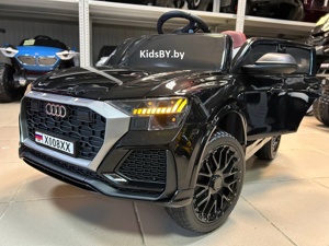 Детский электромобиль RiverToys X008XX (черный глянец) Audi - фото