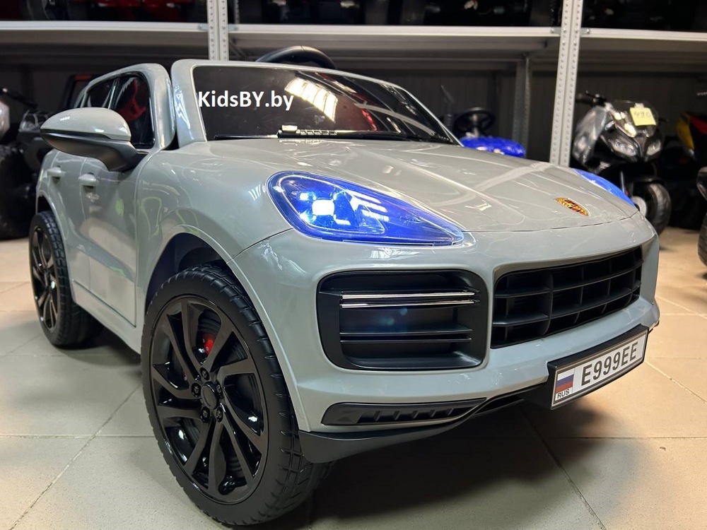 Детский электромобиль RiverToys E999EE (серый) Porsche Лицензия