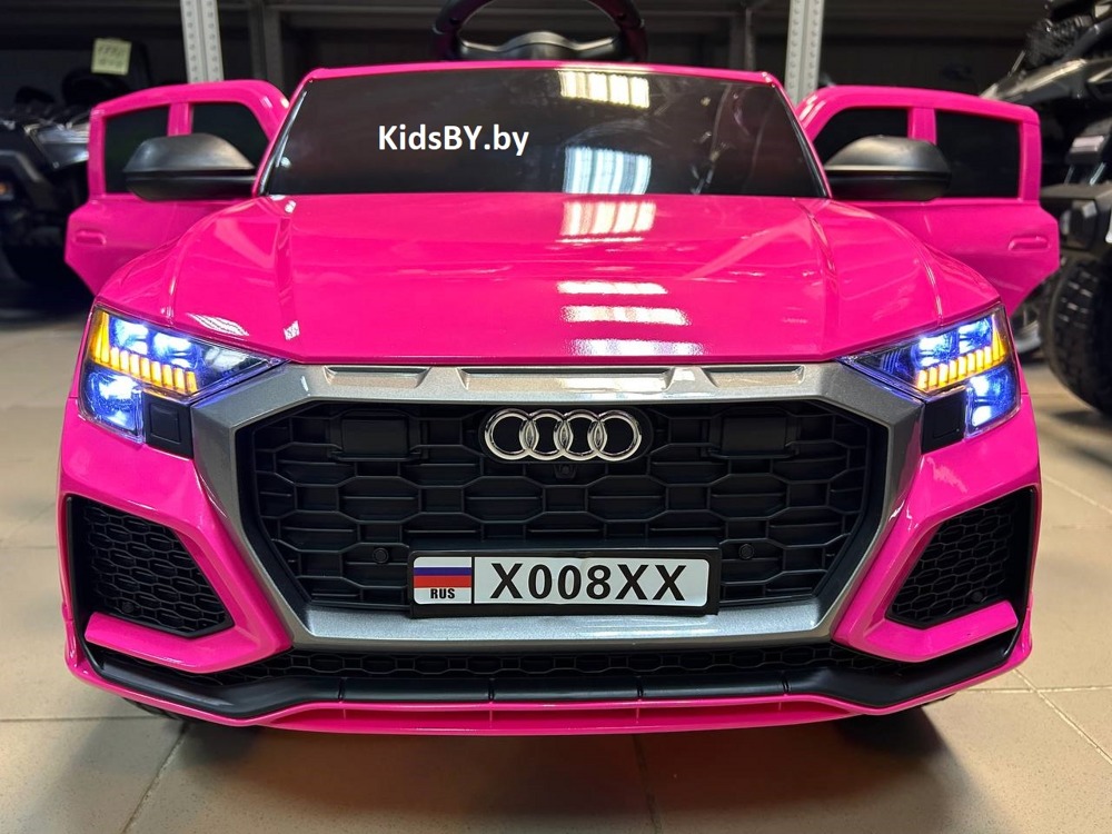 Детский электромобиль RiverToys X008XX (розовый глянец) Audi - фото2