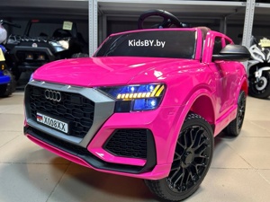Детский электромобиль RiverToys X008XX (розовый глянец) Audi - фото