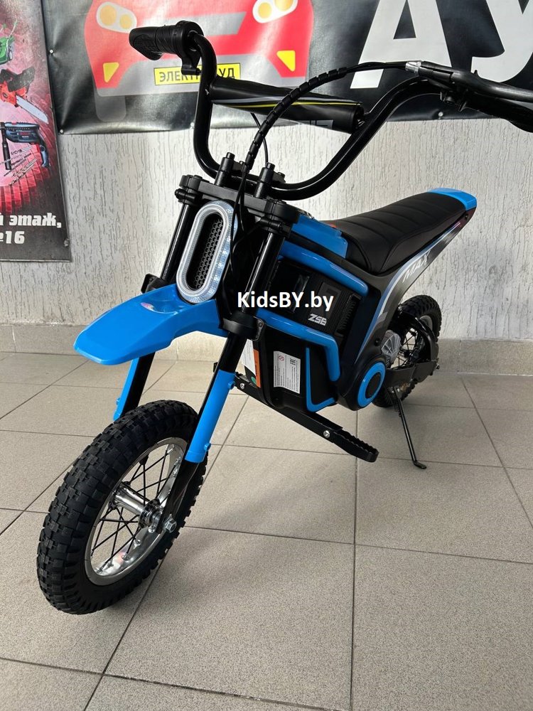 Детский электромотоцикл RiverToys A005AA (синий)