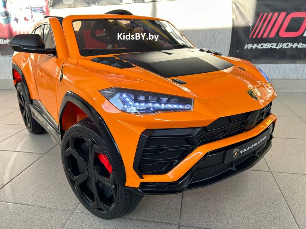Детский электромобиль RiverToys Lamborghini Urus E777EE (оранжевый) Полноприводный