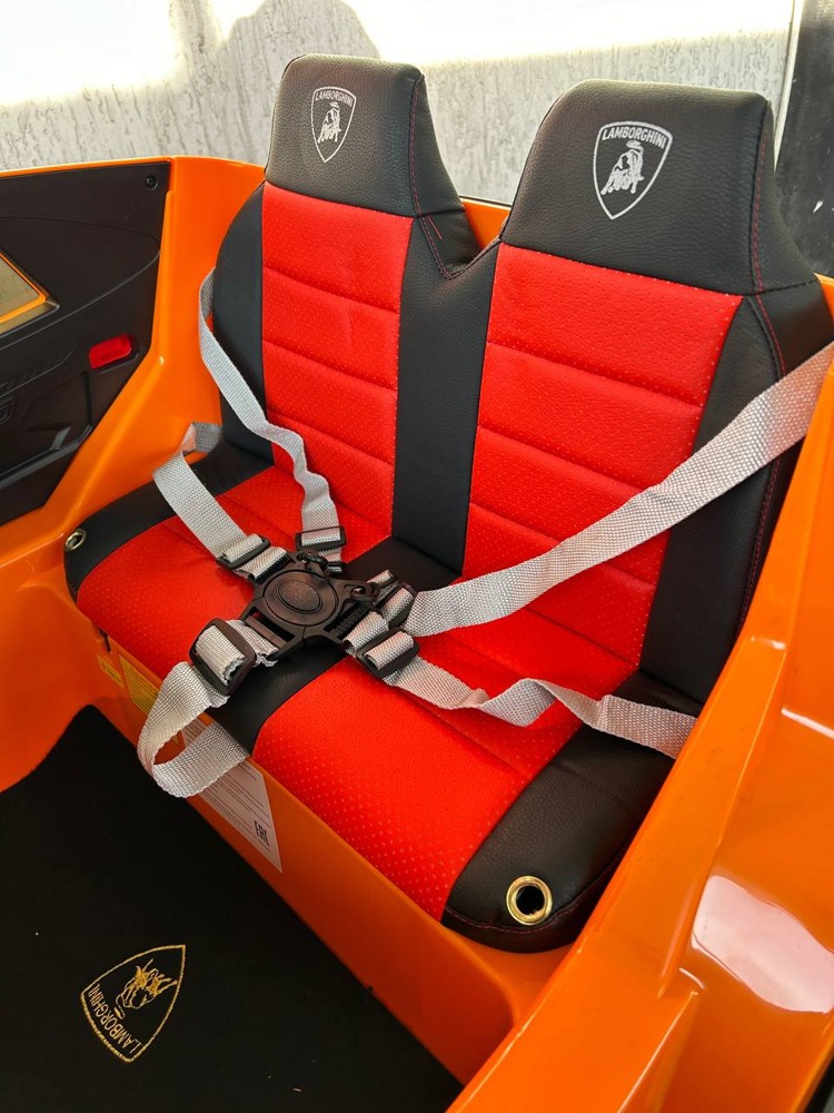 Детский электромобиль RiverToys Lamborghini Urus E777EE (оранжевый) Полноприводный - фото4