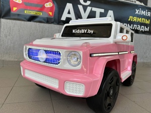 Детский электромобиль RiverToys Mercedes-Benz EQG E222EE (розовый) Полноприводный - фото