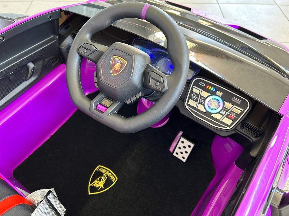 Детский электромобиль RiverToys Lamborghini Huracan STO E888EE (желто-фиолетовый) - фото2