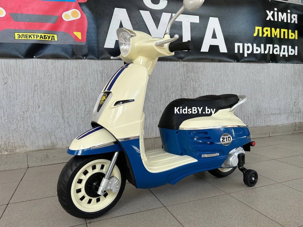 Детский электромотоцикл RiverToys Z222ZZ (синий)