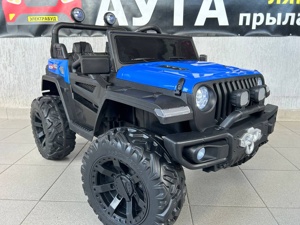 Детский электромобиль Baby Driver C222 4WD (синий) Полноприводный двухместный Jeep - фото