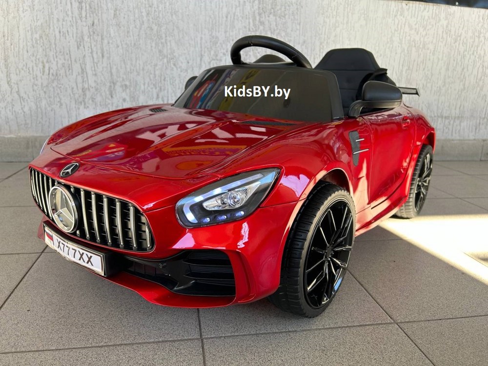 Детский электромобиль RiverToys Mercedes-Benz AMG GT X777XX (красный глянец)