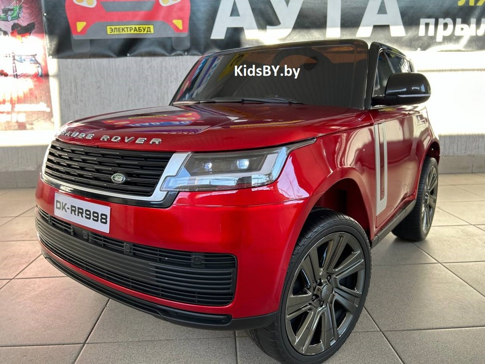 Детский электромобиль RiverToys Y999YY (красный глянец) Range Rover Полноприводный Двухместный