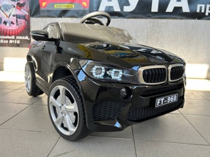 Детский электромобиль Baby Driver B444 (чёрный глянец) BMW X6M LUX Полноприводный - фото