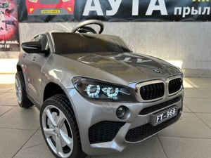 Детский электромобиль Baby Driver B444 (серый глянец) BMW X6M LUX Полноприводный - фото