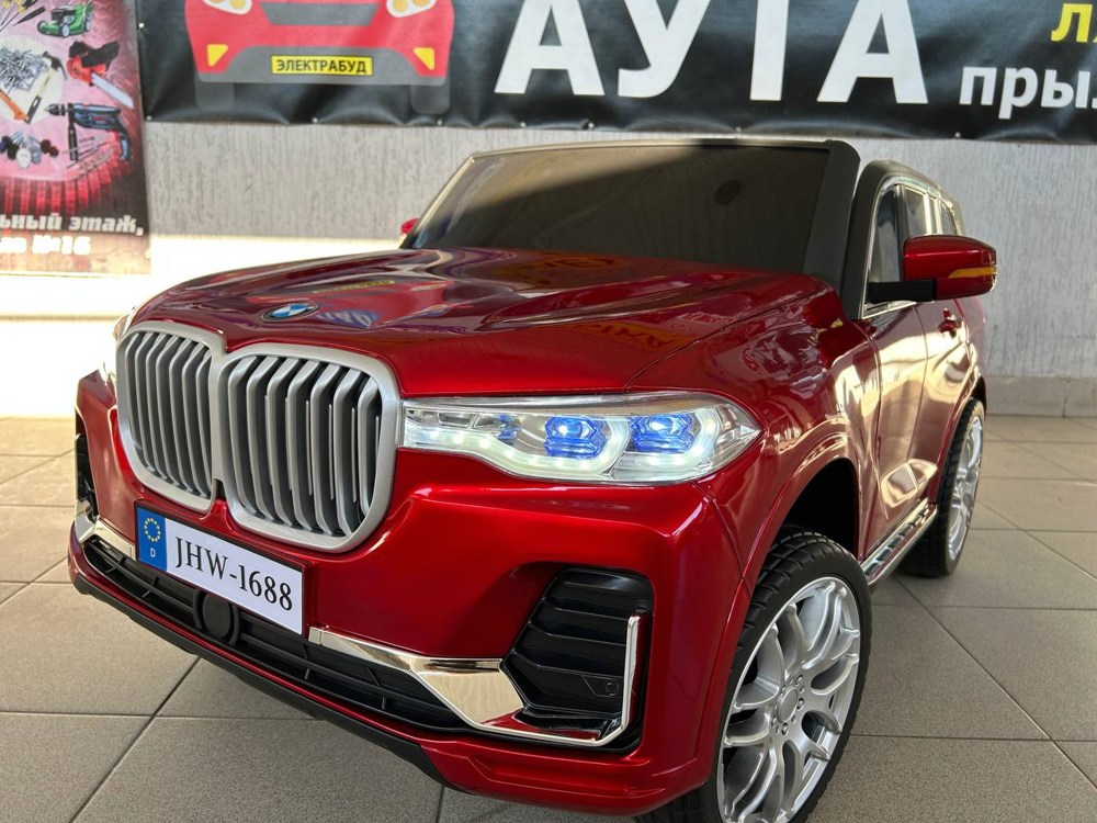 Детский электромобиль Baby Driver 2288 (красный глянец) BMW X7 Полноприводный Двухместный+ Качалка