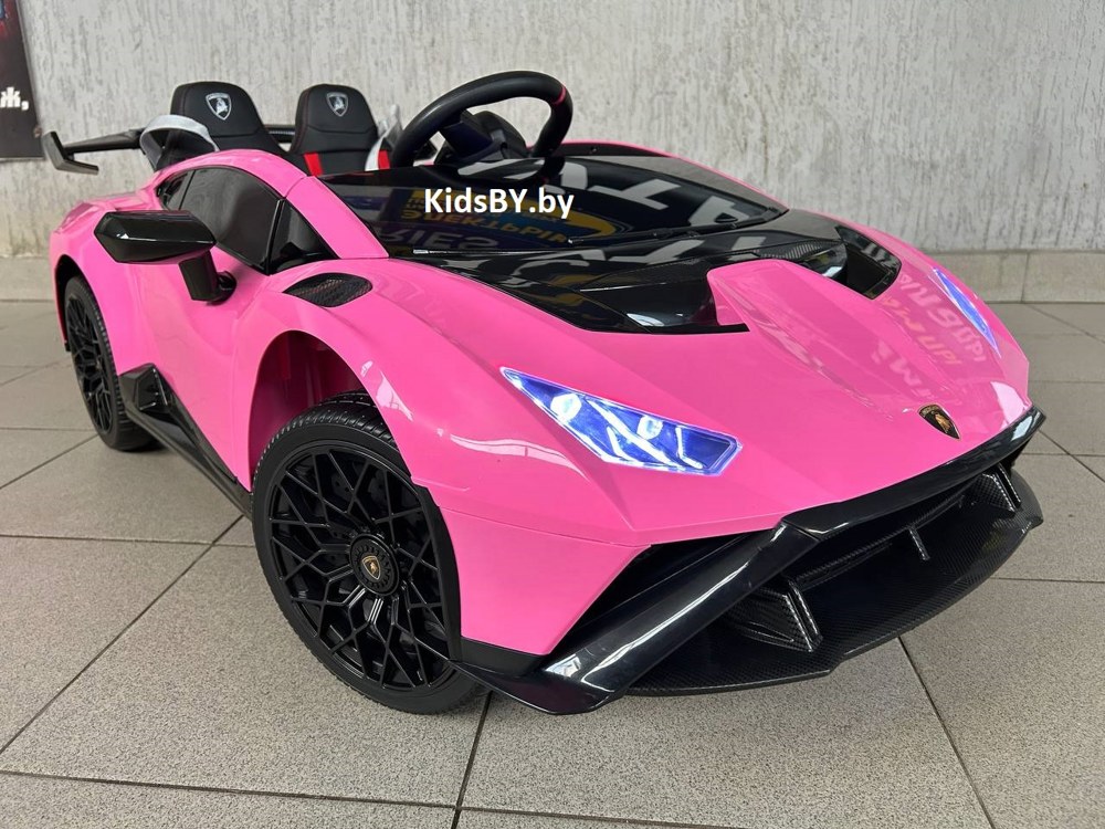 Детский электромобиль RiverToys Lamborghini Huracan STO E888EE (розовый)