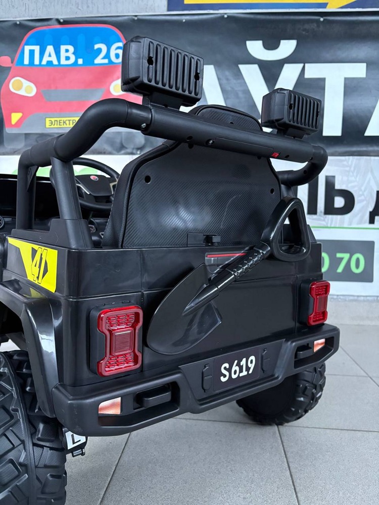 Детский электромобиль Baby Driver T222 4WD (черный) Jeep Усиленный аккумулятор 12V/10Аh Полноприводный - фото5