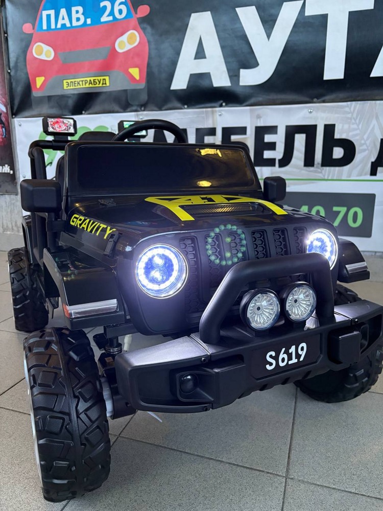 Детский электромобиль Baby Driver T222 4WD (черный) Jeep Усиленный аккумулятор 12V/10Аh Полноприводный - фото6