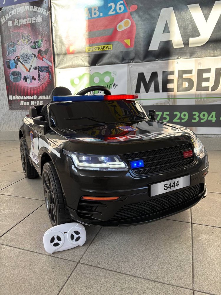 Детский электромобиль Baby Driver S444 (черный, полиция) Range Rover Полноприводный - фото2