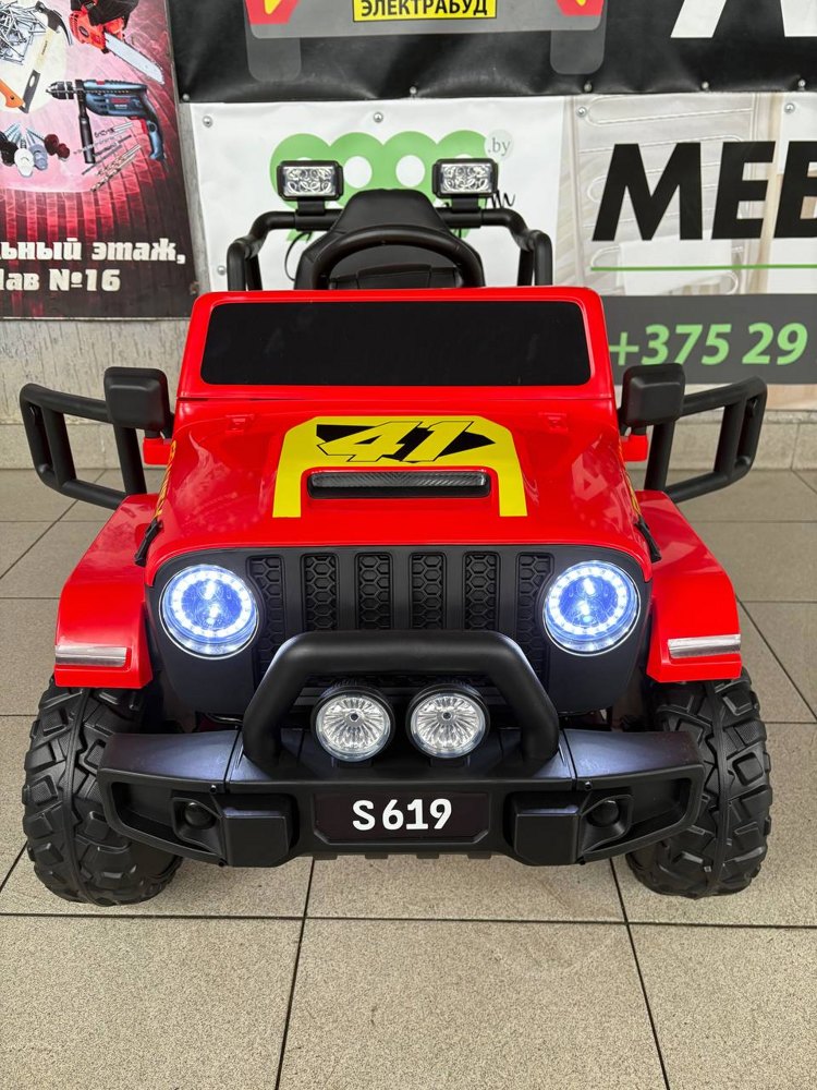 Детский электромобиль Baby Driver T222 4WD (красный) Jeep Усиленный аккумулятор 12V/10Аh Полноприводный - фото2