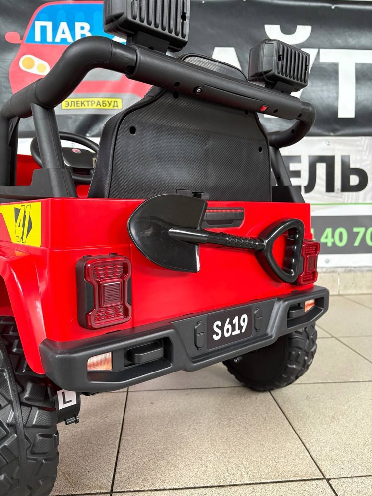 Детский электромобиль Baby Driver T222 4WD (красный) Jeep Усиленный аккумулятор 12V/10Аh Полноприводный - фото6