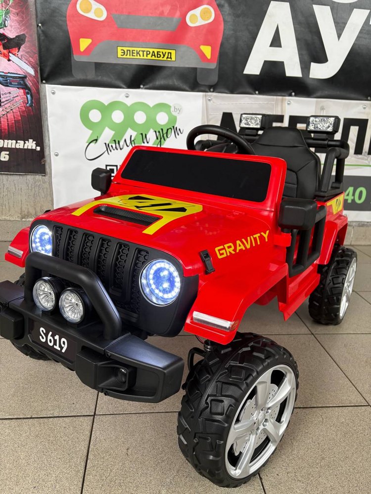 Детский электромобиль Baby Driver T222 4WD (красный) Jeep Усиленный аккумулятор 12V/10Аh Полноприводный