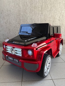 Детский электромобиль Baby Driver 2233 (красный глянец) Mercedes-Benz G-Класс Полноприводный - фото