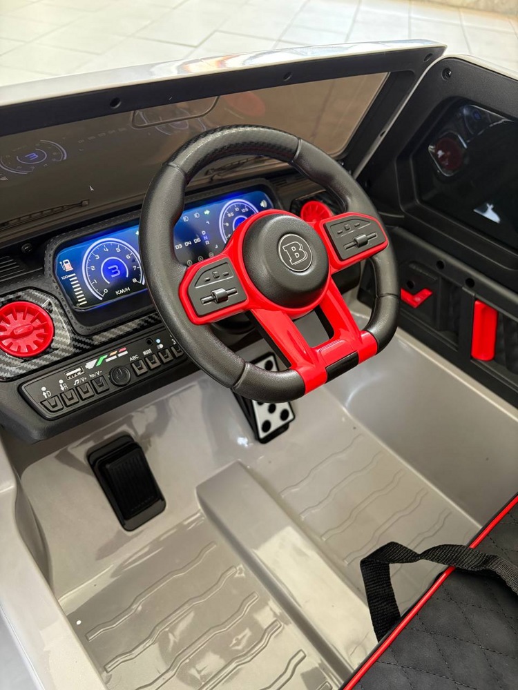 Детский электромобиль RiverToys Z777ZZ (серый) Полный привод - фото3