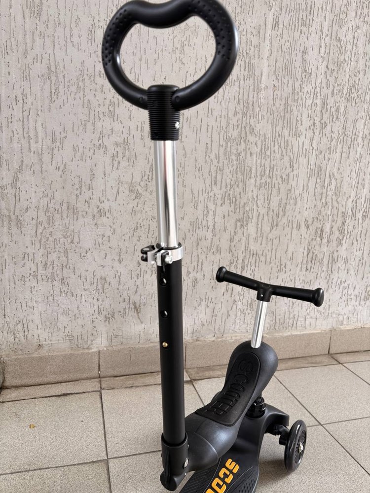 Самокат Slider IT49BL (черный) трансформер трехколесный с ручкой управления - фото5