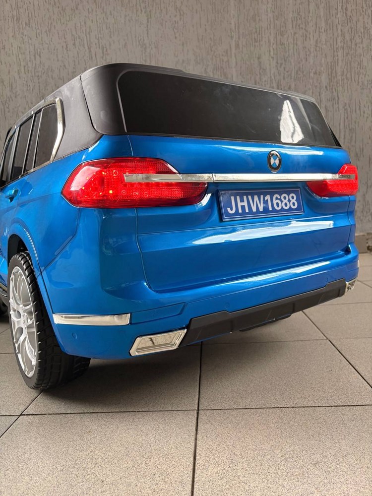 Детский электромобиль Baby Driver 2288 (синий глянец) BMW X7 Полноприводный Двухместный+ Качалка, усиленный аккумулятор - фото6
