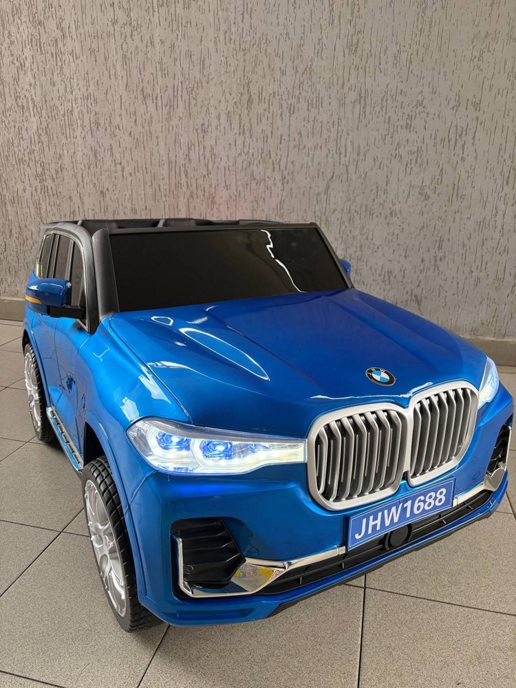 Детский электромобиль Baby Driver 2288 (синий глянец) BMW X7 Полноприводный Двухместный+ Качалка, усиленный аккумулятор - фото2