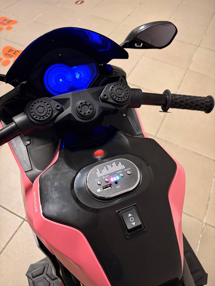 Детский электромотоцикл Baby Driver Ducati E003EE (розовый) - фото3