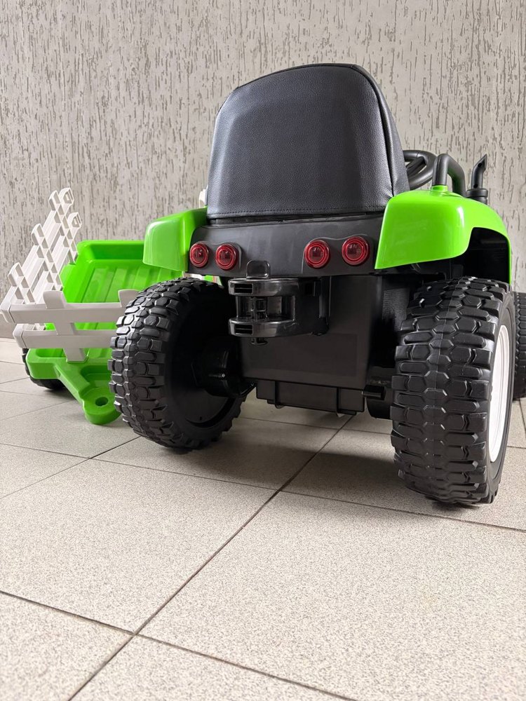 Детский электромобиль Baby Driver R111 (зеленый) Трактор с прицепом - фото6