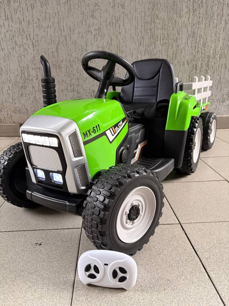 Детский электромобиль Baby Driver R111 (зеленый) Трактор с прицепом