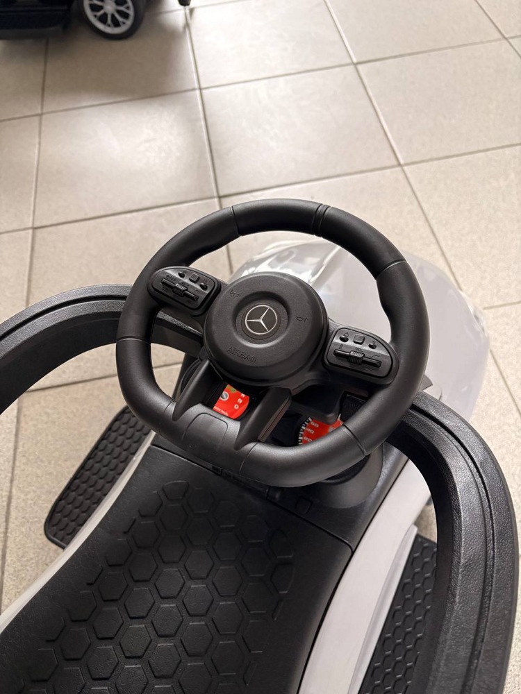 Детский толокар RiverToys Z005ZZ-M (серый) - фото5