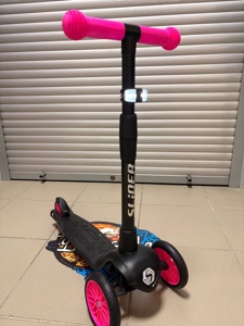 Самокат четырехколесный Slider Sport1P (розовый) фонарик в комплекте - фото