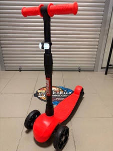 Самокат четырехколесный Slider Boss Original Bo-Ori-089 (Юпитер оранжевый) фонарик в комплекте - фото