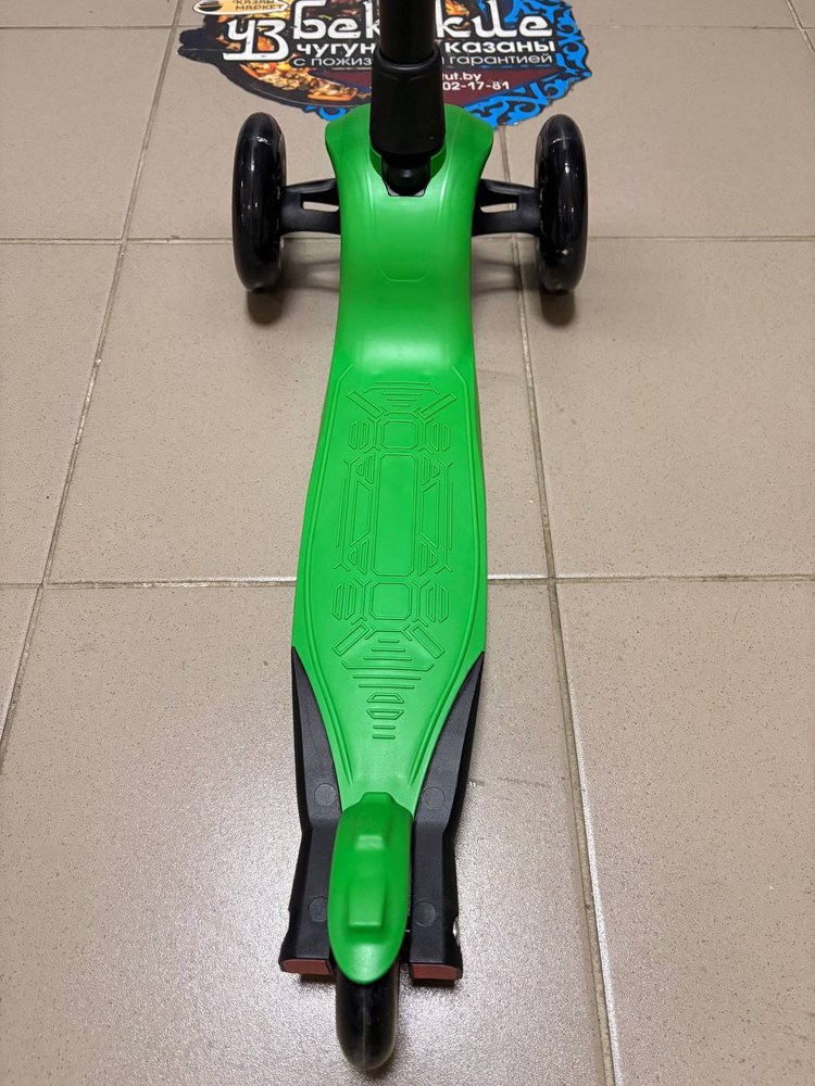 Складной самокат трехколесный Slider Stile1LG (зеленый) колеса со светом - фото5